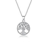 JZWCHQ Necklace Tree of Life Pendant Necklace for Women Crystal Jewelry Jewelry Accessories Chain Necklaces Chain Necklaces Necklaces for Women
