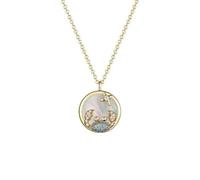 JZWCHQ Necklace Unique Zodiac Design Necklace 925 Round Pendant Clavicle Chain Birthday Gift for Girlfriend, Wife Necklaces for Women