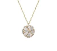 JZWCHQ Necklace Unique Zodiac Design Necklace 925 Round Pendant Clavicle Chain Birthday Gift for Girlfriend, Wife Necklaces for Women