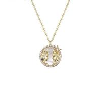 JZWCHQ Necklace Unique Zodiac Design Necklace 925 Round Pendant Clavicle Chain Birthday Gift for Girlfriend, Wife Necklaces for Women