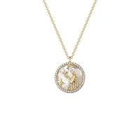 JZWCHQ Necklace Unique Zodiac Design Necklace 925 Round Pendant Clavicle Chain Birthday Gift for Girlfriend, Wife Necklaces for Women