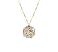 JZWCHQ Necklace Unique Zodiac Design Necklace 925 Round Pendant Clavicle Chain Birthday Gift for Girlfriend, Wife Necklaces for Women