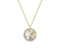 JZWCHQ Necklace Unique Zodiac Design Necklace 925 Round Pendant Clavicle Chain Birthday Gift for Girlfriend, Wife Necklaces for Women