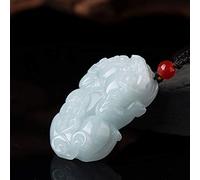 JZWCHQ Necklaces Feng Shui Wealth Necklace Pixiu Jade Pendant Necklace Wealth Lucky Amulet Crystal Charm Adjustable Rope Crafts Jewelry Making Talisman Prosperity Jewelry Gift