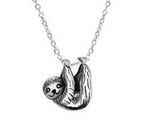JZWCHQ Necklaces for Women Fashion Stylish Silvery Sloth Necklace with Luxury White K Plating Perfect & Animal EnthusiastsElegant and Unique in a NicheStyle Jewellery Gifts