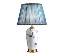 JZWCHQ New Chinese Ceramic Table lamp Bedroom Bedside Table Living Room Sofa Coffee Table high-end Chinese Landscape Dezhen Zen Decoration