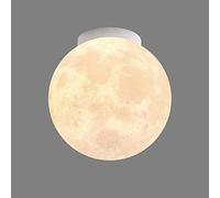 JZWCHQ Nordic Planet Ceiling Light Globe Semi Flush Mount Ceiling Lamp, Minimalist 3D Moon Close-to-Ceiling Lighting Fixtures Art Deco Sconces for Living Room Bedroom Hallway