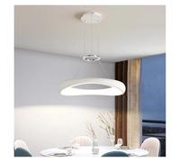 JZWCHQ Nordic Restaurant Led Pendant Lights Modern Simple Ring Bedroom Room Lamp Fashion Personality Dining Table Chandelier(RC Dimmable,Black D42cm)