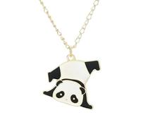 JZWCHQ Panda Necklace for Women and Girls, Cartoon Panda Necklace for Women, Cute Funny Sports Panda Jewelry, Red Panda Necklace for Girls, Panda Locket, Panda Coin Pendant