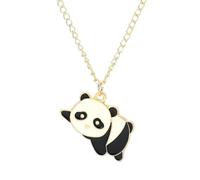 JZWCHQ Panda Necklace for Women and Girls, Cartoon Panda Necklace for Women, Cute Funny Sports Panda Jewelry, Red Panda Necklace for Girls, Panda Locket, Panda Coin Pendant