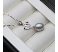 JZWCHQ Pearl Pendant Necklace Women Lady Gift Natural Freshwater For White Elegant Girl Birthday