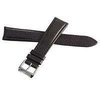 JZWCHQ RaymondWeil 19mm Brown Leather Watch Band Strap with Silver Stainless Steel Buckle