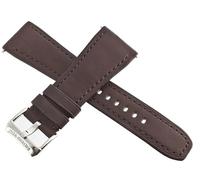 JZWCHQ RaymondWeil 26mm Don Giovanni Brown Leather Watch Band Strap with Silver Stainless Steel Buckle