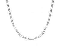 JZWCHQ rectangle link chain necklace adjustable length solid paper clip chain jewelry Made in China