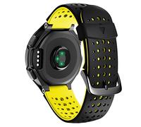 JZWCHQ Replacement Silicone Watch Band for Forerunner 230/235 / 220/620 / 630 / 735Xt Watch Outdoor Sport Watch Strap/Green Black
