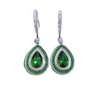 JZWCHQ Ruby Diamond Pendant 100% Real 925 Silver Wedding Pendants Necklace For Women Bridal Jewelry