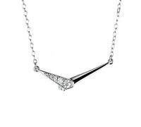JZWCHQ s925 Silver Excellent Cut 0.5-1 ct Pass Diamond Test Pendant Necklace Wedding Chain