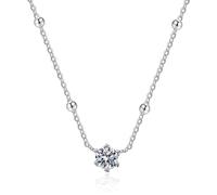 JZWCHQ S925 Sterling Silver Moissanite Diamond Star Pendant Necklace Starry D Color for Women Sparkling Jewelry