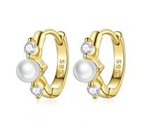 JZWCHQ Shining Shell Pearl Zircon Stud Earrings For Women Wedding Anniversary Jewelry