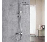 JZWCHQ Shower Kits, Chrome Thermostatic 360 Swivel Hand Shower Faucet Bathroom Shower Set Waterfall Rain Shower Head Cold Hot Mixer