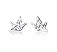 JZWCHQ Simple Design Thousand Paper Crane Earrings Women's 925 Bird Jewelry Ladies Fashion Party Banquet Earrings High-end earrings