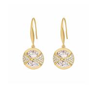 JZWCHQ Simple Fashion Color Bow Earrings Round Inlaid with White Drop Earrings Women Wedding Jewelry High-end earrings