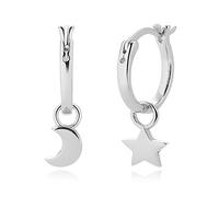 JZWCHQ Small Moon Star Hoop Earrings Irregular Earrings for Women Jewelry