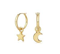 JZWCHQ Small Moon Star Hoop Earrings Irregular Earrings for Women Jewelry