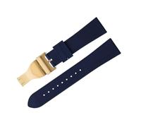 JZWCHQ Soft Fluororubber Watch Band For TUDOR Strap M79360.M79363 Stainless Fold Buckle Black Bay 1958 GMT 41mm Pelagos 22mm Flat End