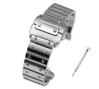 JZWCHQ Solid Stainless Steel Watch Band For Santos 100 Series Men's Wristband 23.0Mm Butterfly Buckle Watch Accessories watch strap