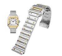 JZWCHQ Solid Stainless Steel Watch Band For Santos 100 Series Men's Wristband 23.0Mm Butterfly Buckle Watch Accessories watch strap