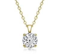 JZWCHQ Sparkling Real 1 Carat D Color Moissanite Pendant Necklaces For Women 100% 925 Silver Wedding Jewelry Accessories