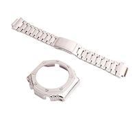 JZWCHQ Stainless Steel Strap Case for GA2100 GA-2110 Outdoor Sports Watch Strap
