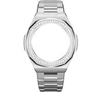 JZWCHQ Stainless Steel Watch Band Mod Kit，Watch Case And Band For Men, All Metal Diamond Face Cover Replacement Watch Strap，For GA2110 Accessories