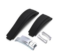 JZWCHQ Suitable For Rubber Watch Strap 20mm,21mm with silver buckle and arc joints Watch bands Origin China