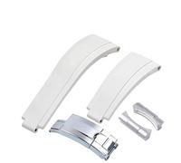 JZWCHQ Suitable For Rubber Watch Strap 20mm，21mm with silver buckle and arc joints Watch bands Origin China