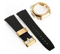 JZWCHQ Third Generation Rubber Strap Carved Stainless Steel Watch Cover for GA2100 retrofit and Upgrade DIY Watch Strap