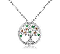 JZWCHQ tree of life platinum necklaces pendants with spinel stones jewelry necklace for women wedding gift Made in China
