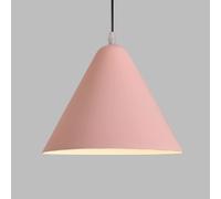 JZWCHQ Triangle Macaron Pendant Light - Creative E27 Single Head Hanging Lamp with Adjustable Cord, Elegant Industrial Suspension Chaner for Kitchen, Bedroom, Dining Room, Restaurant(Blue,13.7in) (