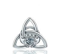 JZWCHQ Unique 925 Sterling Silver Pendant Necklace Fashion Knot Jewelry For Women Baby & Mommy Birthday Gift