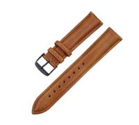 JZWCHQ Vegetable Tanned Leather Watch Strap 16 18 19 20 21 22 24mm Band Compatible with Compatible with DW Cow Leather Watchbands for Men Women(Dark Green-Silver,24mm)