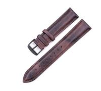 JZWCHQ Vegetable Tanned Leather Watch Strap 16 18 19 20 21 22 24mm Band Compatible with Compatible with DW Cow Leather Watchbands for Men Women(Dark Green-Silver,24mm)