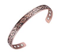 JZWCHQ Vicmag Copper Bracelet for Women Men Magnetic Bracelet Ultra Strength Magnets 99.9% Solid Pure Copper Adjustable Size with Gift Box (Grape Tricolour)