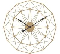 JZWCHQ Wall Clock for Living Room Wall Clocks Simple Geometry Wall Clock Retro Wrought Iron Clocks Round Metal Wall Decorative Clock for Living Room Wall Clock for Bedroom