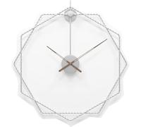 JZWCHQ Wall Clock Modern Art Wall Clock Simple Wall Clock Art Wall Decor Non Ticking Mute Metal Wall Clocks for Living Room Kitchen Bedroom Office Wall Decor Clock (Silver, 80cm)
