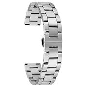 JZWCHQ watch strap, 18/20/22 mm silver solid stainless steel buckle watch bands with 2 pair spring bars bracelet