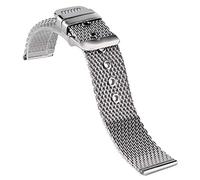 JZWCHQ Watch Strap Silver 20mm/22mm/24mm Band Stainless Steel Mesh Watch Band Strap Bracelet Replacement Pin Buckle Men Bracelet