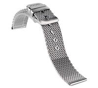 JZWCHQ watch strap silver 20mm/22mm/24mm band stainless steel solid link mesh watch band strap bracelet replacement pin buckle men bracelet