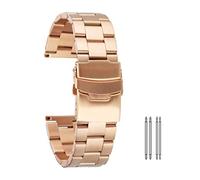 JZWCHQ watch strap stainless steel strap 20mm 22mm metal watch band spring bars bracelet wristbands folding clasp with safety gold rose gold blue bracelet