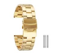 JZWCHQ watch strap stainless steel strap 20mm 22mm metal watch band spring bars bracelet wristbands folding clasp with safety gold rose gold blue bracelet
